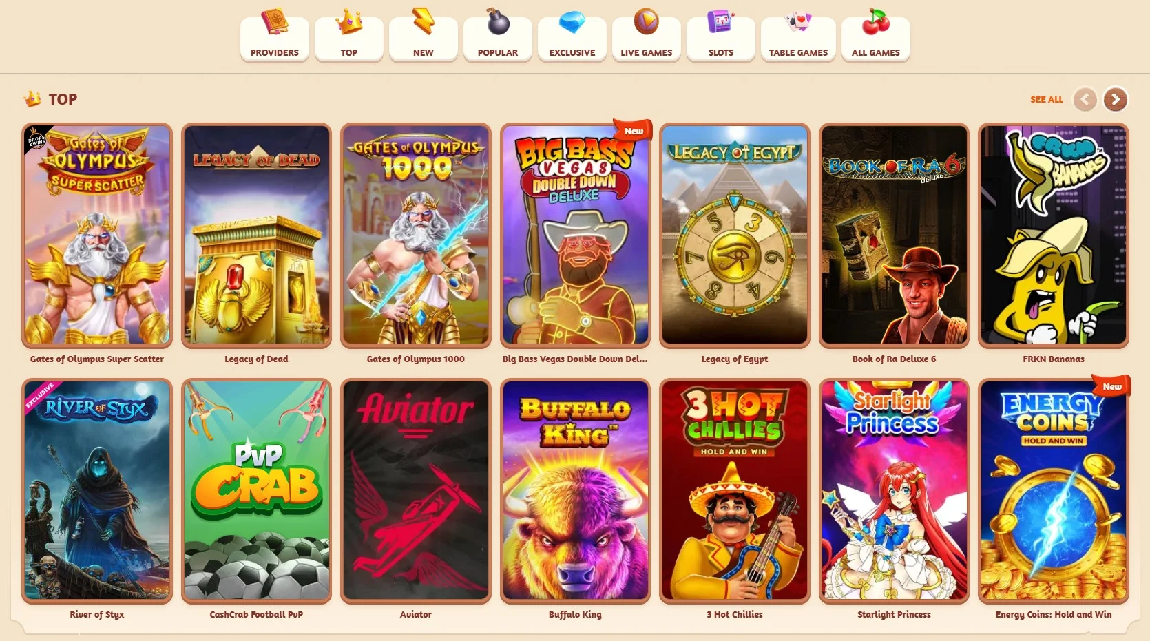 Φρουτάκια στο BillyBets Casino